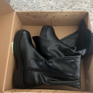 knee high leather boots